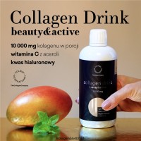 Kolagen w płynie pojemność 500 ml - Drink Active&Beauty od Colway International, płynny kolagen o smaku mango
